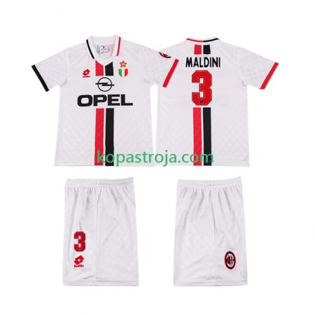 Billiga Fotbollströjor AC Milan MALDINI 3 Retro Barn Borta tröja 1996 1997 Kortärmad